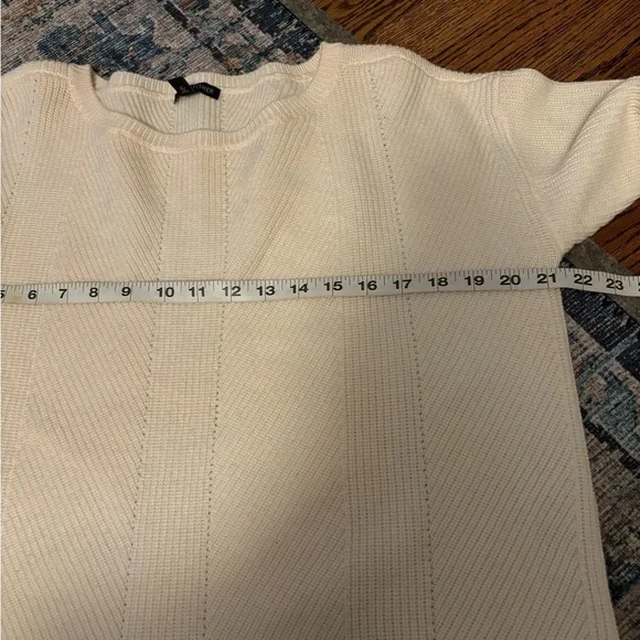 Eileen Fisher | Ivory Extrafine Merino Wool Sz S - Picture 5 of 7